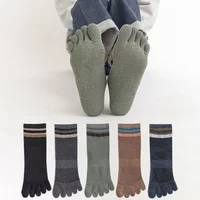 1Pairs Toe Socks Crew Socks Men and Women Five Fingers Socks Breathable Cotton Socks Sports Running Solid Color as Birthday Gift
