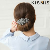 Crystal Rhinestone Elegant Hairpin Back Head Ladies Plate Hair Card Top Clip Spring Clip Headdress