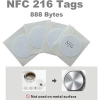 Self-adhesive Tag NFC Ntag216 888 Bytes Tag Sticker Label Key Tags Token Patrol Badge 13.56MHz ISO14443A Sticker