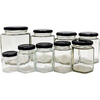 Six arrises honey jar can bird's nest food storage sealed jar of jam ginger massecuite bottle manually