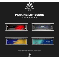 MoreArt 1:64 HKS/Advan/Spoon/Falken Painting Parking Lot Diorama, Light Diorama For Gift&Diaplay&Collectioin
