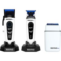 ROSYOUS Professional Barber Cutting Machine Kit DLC Zircon Blade Brushless Motor Base Charger Men's Haircut Machine Hair Clipper