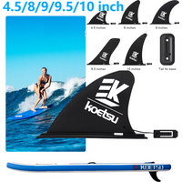 4.5/8/9/9.5/10Inch Surfboard Fin SUP Accessories Stand Up Paddle Board Slide-in Fin Detachable Surf Water Wave Fin Stablizer