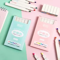 6-12 Colors Highlighters Cute Pastel Pens Bible Pens Soft Tip Aesthetics Markers Kawaii Stationary for Students School Supplies
