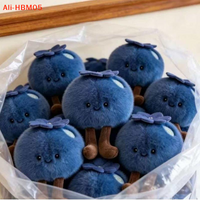 (HB05)Cute Innocent Blueberry Doll Stuffed Plush Keychain Bag Charms Cartoon Fruit Pendant For Children's Birthday Gift