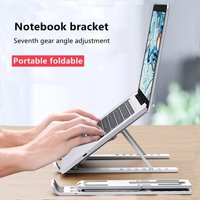 8 Gear Foldable Laptop Stand Holder Plastic Notebook Support Base Adjustable Riser Cooling Bracket Laptop Cooler Accessories