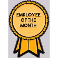 "EMPLOYEE OF THE MONTH" Award Enamel Pin Lapel Pins for Backpacks Brooches for Women Fashion Jewelry Accessories Friends Gift