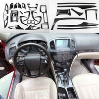 1lot Car stickers ABS Black carbon fiber grain inside decoration cover for 2009-2016 OPEL INSIGNIA G09 car accessories