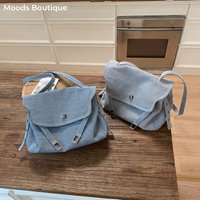 Flap Shoulder Crossbody Bags For Women Denim Fabric Metal Hasp Large Capacity Messenger Bag 2026 Latest Designer Handbags Luxury