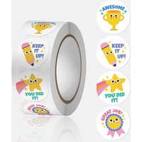 50-500pcs 1inch Round Cartoon Toys Animal stickers for kids Teacher Reward Encourage Sticker Office Seal label Animal label