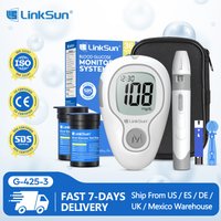 LinkSun Blutzuckermessgerät G-425-3 Glukometer ohne Code für Diabetes-Test 10/50/100 Stück Teststreifen Lanzetten Medizinisches Blutzuckermessgerät MG/MMOL