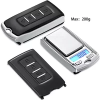 Mini Protable 200g/100g 0.01g Precision Portable Car Key Shape Mini Digital Pocket Electronic Gram Scale with LCD Display