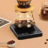 New 3kg/ 0.1g Digital Coffee Scale with Timer LED Screen Espresso USB Rechargeable High Accuracy Measuring Kitchen Scale