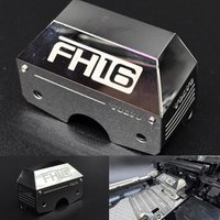 Stainless Steel Gearbox Hood Accessories for 1/14 Tamiya RC Truck Trailer Tipper Volvo 4X2 56375 FH16 Car Upgrade Parts