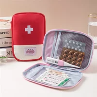 Portable Travel Outdoor First Aid Kit Mini Medicine Bag Camping Useful Household Pill Storage Pouch Organizer Accessor Supplies