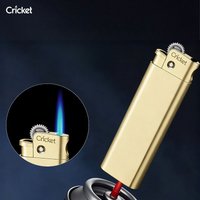Original Cricket Torch Lighter Full Metal Windproof Flame Butane Lighter Flint Grinding Wheel Inflatable Lighters Men's Gift