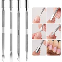 1PCS Stainless Steel Cuticle Pusher Double Head Nail Cleaner Non Slip Cuticle Remover for Manicure Pedicure Nail Art Prep Tools