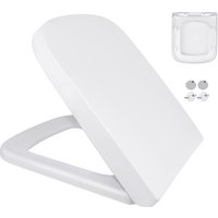 Toilet Seat Slow Close Quiet Lid Thickened Durable for Both Adults Children Universal Bathroom Accessories, Square Shape