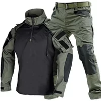Outdoor Uniform Tactical Suits Wear Resistant T-Shirt Hood Pants Men Clothes Combat Shirts Airsoft Paintball Hunting Clothing