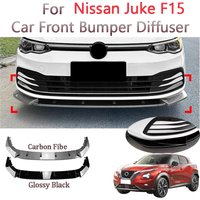 1set New Car Gloss Black Front Bumper Lip Chin Spoiler Splitter Body Kit For Nissan Juke f15 2010-2018 Car Accessories