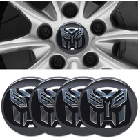 4Pcs 56mm/65mm Transformers Logo Car Tyre Wheel Center Hub Cap Autobots Emblem Decal Badge Sticker Accessories