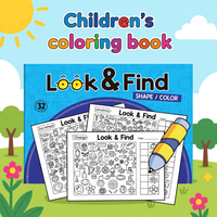Kids Search for Items Game Book Fun Coloring Handwriting Exercise Book Boost Visual Perception Focus and Attention Training
