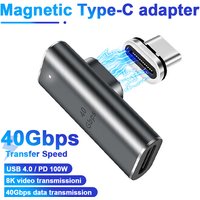 Adaptateur magnétique USB C 24 broches Type C PD 100W, connecteur de charge rapide pour Macbook Air Pro pour convertisseur Thunderbolt 3 40 Gbp/s