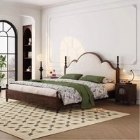 American Style Home Furniture Simple Design Cheap Price Comfortable Wooden Black Luxury king Size Up-holstered Bed for Children
