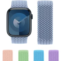 Braided Solo Loop Strap For Apple Watch Band Nylon 49 45 44 41 40 38 42 46mm Correa Bracelet iwatch Series 10 9 8 7 6 5 Ultra 2