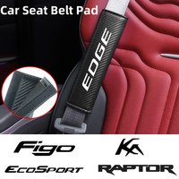 Car Seat Belt Protector Pad Carbon Fiber Shoulder Cushion Safety Belt Cover For Ford EDGE KA FIGO MK1 Fiesta RANGER ESCAPE GT