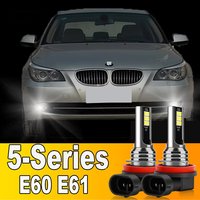 Daytime Running Lights 2Pcs LED Bulbs Accessories DRL 12V 6000K 3030SMD Car Luces For BMW 5 Series E60 E61 2007 2008 2009 2010