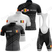 Ensemble de maillot de cyclisme de l'équipe belge, vêtements nationaux d'été, chemises de vélo de route, shorts trempés, VTT, Ropa Lesslot Culotte, 2023