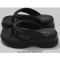 Simple Thick Bottom Eva Flip Flops Women Anti Slip Summer Beach Slippers Woman 2026 Comfortable Clip Toe Platform Sandals