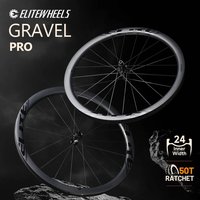 AliExpress ELITEWHEELS PRO GRAVEL 700C Carbon Wheelset Inner 24mm Center Lock Disc Brake 50T Ratchet Cyclocross Wheels HG/XDR Hub