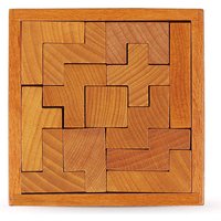 Classic Thirteen Geometric Tangram Wooden Brain Teaser Puzzles for Kids & Adults Impossible IQ Challenge Educational Toys