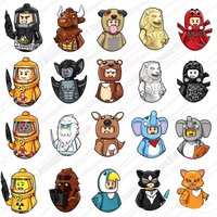 Hot Selling Mini Figure Series Kangaroo Girl Boy 3D Model DIY Building Block Toy Model Kids Toy Gift