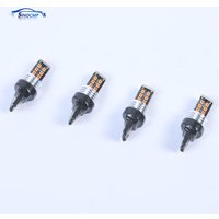 4 PCS 7443 7440 LED Red Rear Left Right Strobe Brake Stop Tail Parking Light Bulbs 12V 2835 Chip Up to 50, 000 Hours Car Light