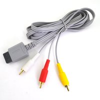 1.8m Component cable Audio Video AV Composite 3 RCA Cable for Main 480p video output for Wii console
