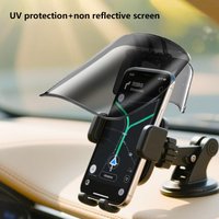 Dashboard Cell Phone Sun Shade Heat-Insulating Adjustable Clear Auto Smartphone Sun Cover for Sedan Caravan RV Road Trips Summer