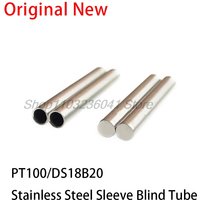 5pcs/lot temperature sensor PT100 DS18B20 Stainless steel casing pipes Protective sleeve 6*50mm 6*30mm