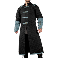 Medieval Gambeson Coat Coat Medieval Thick Padded Full Length Sleeve Gambeson Coat Aketon Jacket Armor Cotton Gambeson Medieval