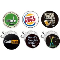 6pcs Durable Golf Markers with 3 pcs Magnetic Hat Clips Durable Iron Assorted Colors Essential Golf Accessories Perfect
