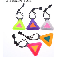 Portable Multi Functional Bike Triangle Reflective Signs Safety Warning Pendant Night Riding Reflective Patch Reflective Label