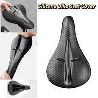 Silicone Bike Saddle Seat Cover Anti Slip Bicycle Saddle Cover Soft MTB Bike Seat Cushion Pad Cycling Shock-absorbent Saddle Mat