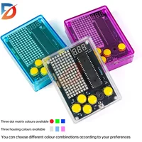 Electronic DIY 7 Pixel Game Console Kits Puzzle Pixel Game Console 51 Single-chip DIY Welding Practice Parts Micro USB