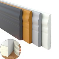 DIY Thickened Wall Baseboard Self Adhesive Flexible Skirting Line Anti-collision Soft Corner Line Living Room