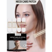 1 Box Of 12 Pieces Of Neck Anti-wrinkle Patches, Double Chin Shaping Small Face V Face Transparent Patches, Lifting Neck Patches