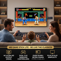 M8 Small Box Game Stick 4K HD Klassische TV-Spielkonsole 64GB 20000 Klassische Spiele Retro-Videospielkonsolen