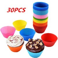 Silicone Cake Mold Round Muffin Cupcake Baking Molds Reusable DIY Cake Decorating Tools Wedding Birthday Party Decorations