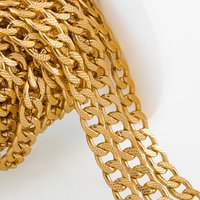 2Meters 1Meter 8x11mm Flat Embossed Alloy Chain Cuban Chain DIY Necklace Bracelet Clothing Jewelry Making Accessories Wholesale